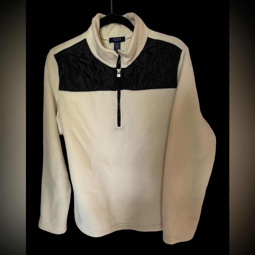 CHAPS Fleece Pullover One Quarter Zip. Woman’s size XL.